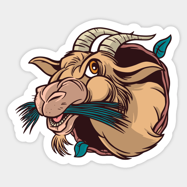 goat shirt, goat gift, goats, billy goat, goat kid, goat dad, desire, chamois, Aries Sticker by Shadowbyte91